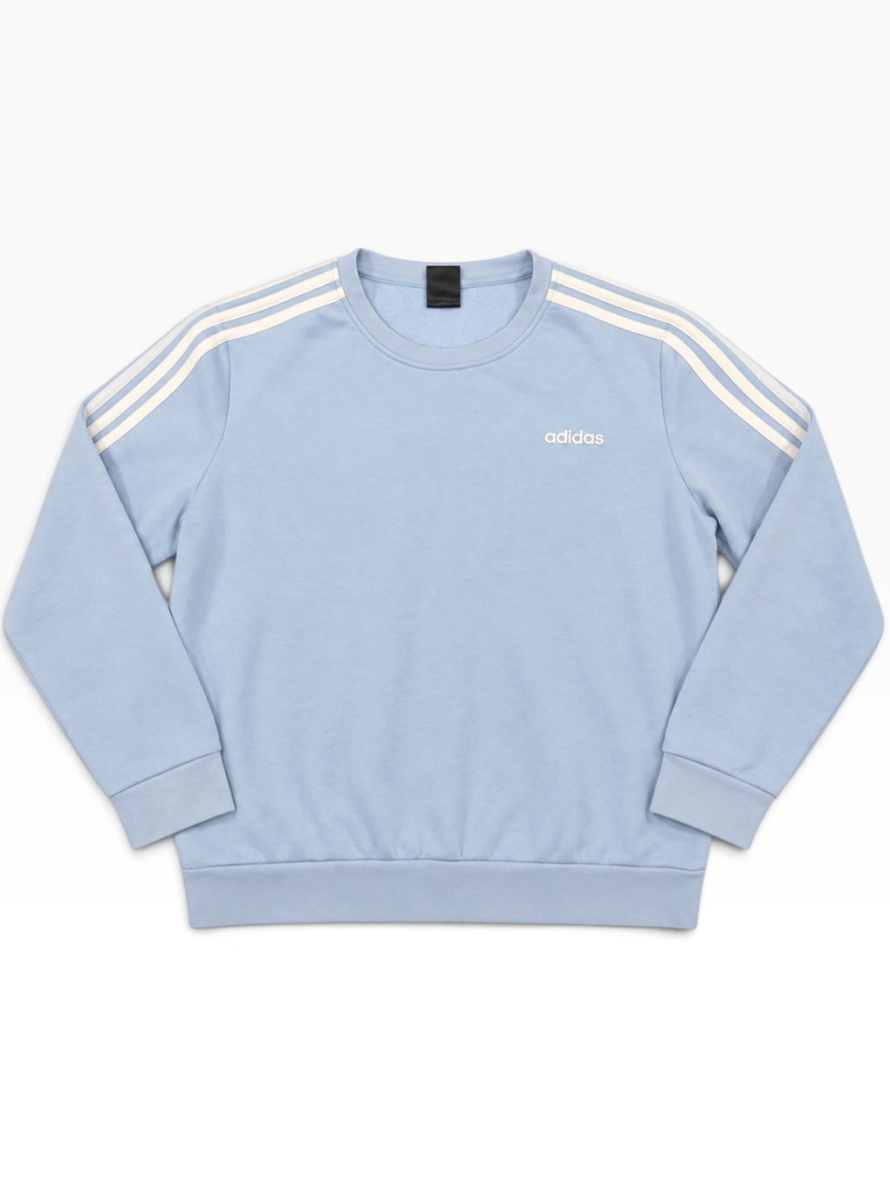 Adidas Light Blue 3-Stripe Crewneck Sweatshirt XL
